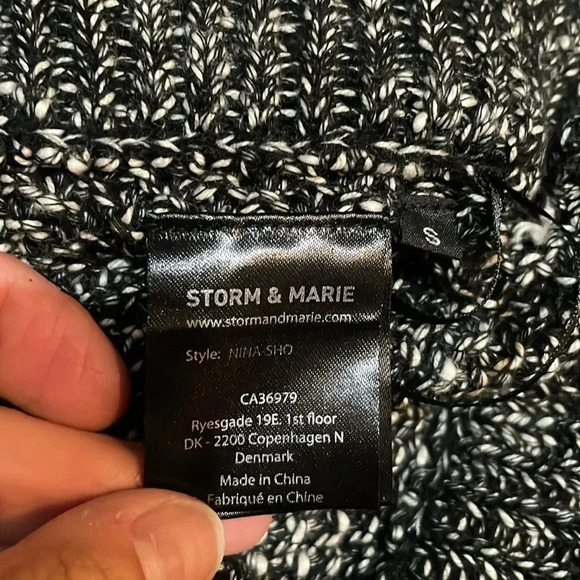 Storm & Marie knit lounge shorts Drawstring Black & white Loungewear Size S - Picture 4 of 9